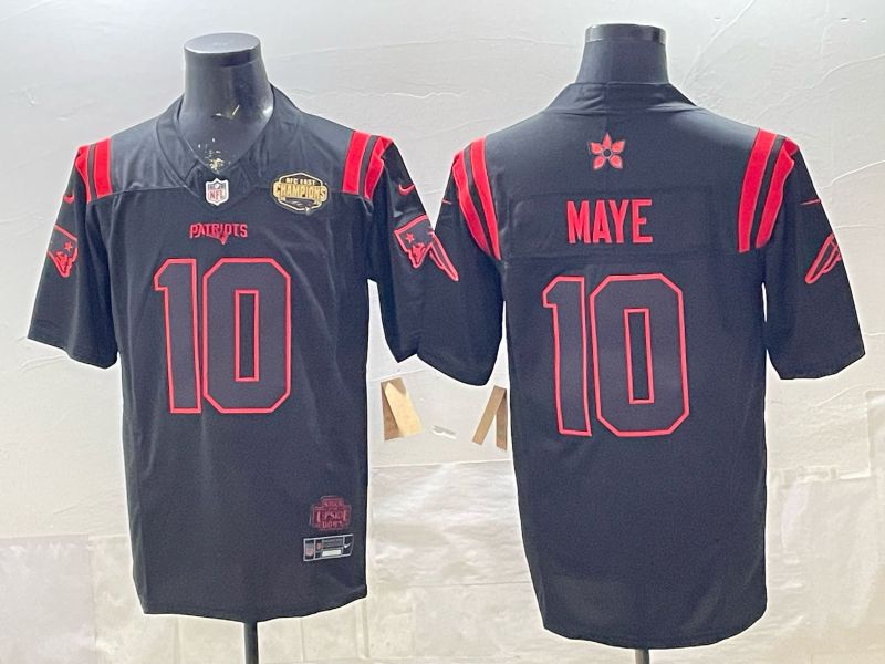 Men 2026 New England Patriots #10 Maye Black 4th generations Nike Limited NFL Jersey style 003